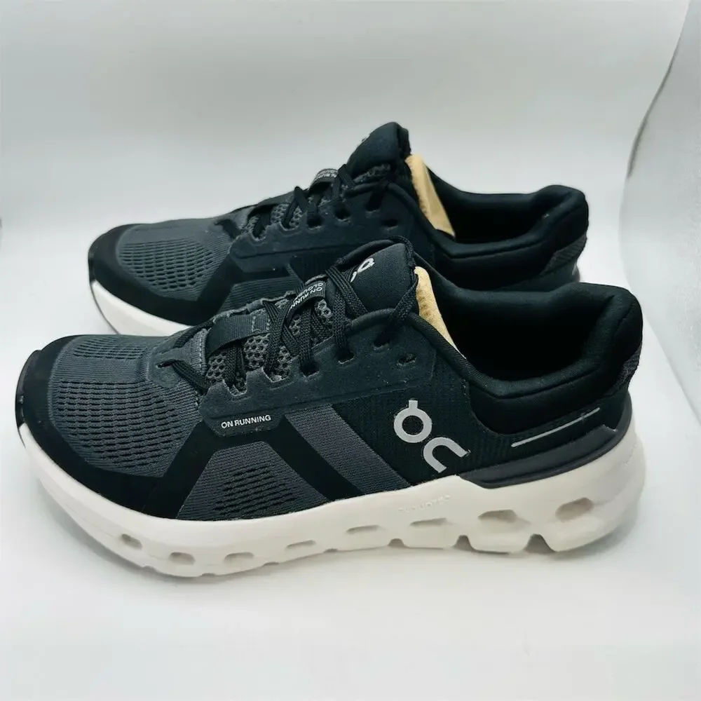 On Running Cloudrunner Black Gray Women's Running Sneakers US 6 Athletic Shoes
